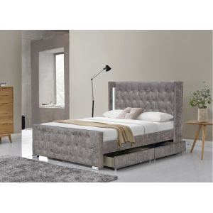 Buy cheap Optional Size and Multicolor  Upholstered Bed Tufted Buttons With storage from wholesalers