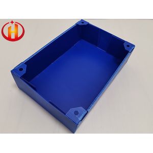 Buy cheap Reusable Blue Plastic Corrugated Totes Collapsible from wholesalers