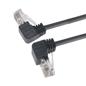 Right Angle RJ45 Cat6 Patch Cable 1-10m Shielded PVC