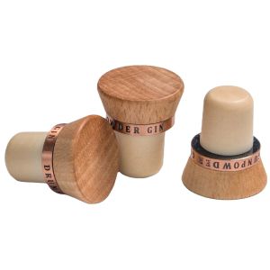 Liquor Custom Synthetic Cork 750ml Glass Bottle with Wooden Cap and Custom Color