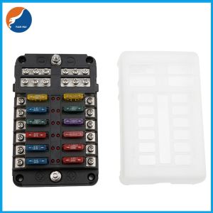 Buy cheap 12 Circuit Ways Blade Fuse Box Positive Negative Bus Bar Fuse Block Box Holder with LED Indicator Dust-proof Protection from wholesalers