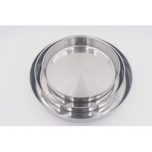 Buy cheap 28.32.36cm 3pcs Bakeware nonstick pizza pan grade stainless steel cake plate from wholesalers