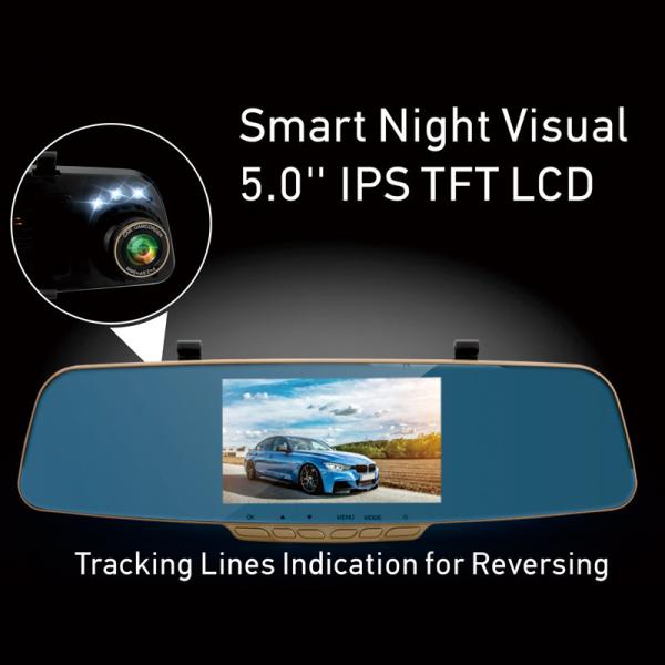 Buy cheap 5" TFT LCD Screen Dual Record Parking Sensor DVR with Tracking Line and Voice Warning & Image Displaying 140 angle from wholesalers