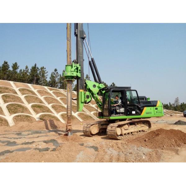 110KN Main Winch Pull Force KR125A Rotary Piling Rig For 37m Interlocking Kelly