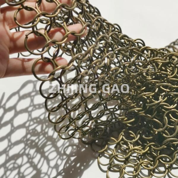 Quality 20mm Rings Bronze Color Chainmail Mesh for sale