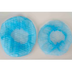 Buy cheap Hospital Use Non-Woven Mob Cap With Single or Double Elastic Machine made Disposable Medical Use PP Head Cap from wholesalers
