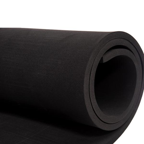 Black Flexible Durable Fireproof Shock Absorption 1m Width 2m Length Rubber