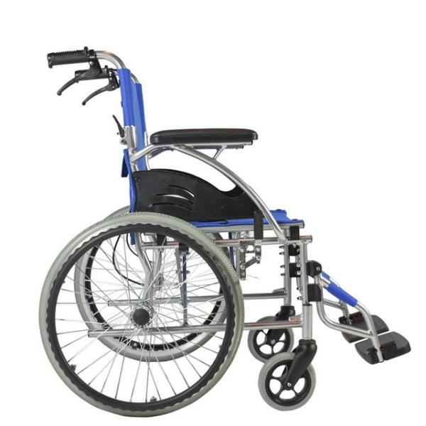 Quality ISO13485 Lightweight Manual Transport Folding Wheelchair With 100KG Load for sale