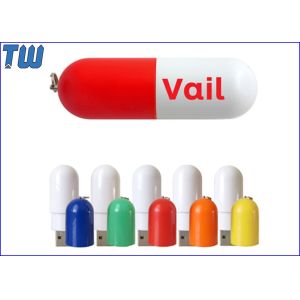 Buy cheap Full Plastic Pill Shaped Usb Drive Medicine Promotional with Key Ring from wholesalers
