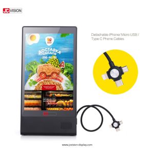 Buy cheap HD Kiosk LCD Touch Screen , Android Stand Restaurant Menu Table Power Bank 8 Inch from wholesalers