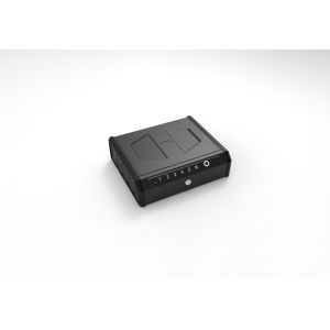 Beige Biometric Handgun Safe with Electronic Lock and Fingerprint Verification