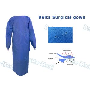 SMS Disposable Surgical Gown With Knitted Cuff Environmentally Friendly