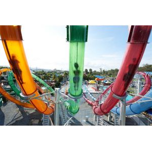 Buy cheap 4 Lanes Extreme Aqualoop Water Slide Translucent Looping Water Slides product