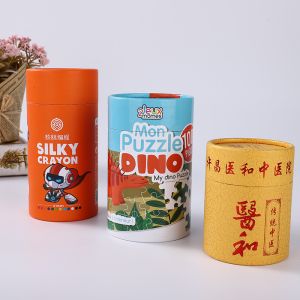 ODM Plastic Food Cans Push Up Round Cylinder Box Kraft Cardboard Packaging