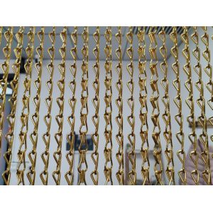 China Blue Hook Chain Metal Curtain Door or Window Decor with Chain Fly Screen on sale