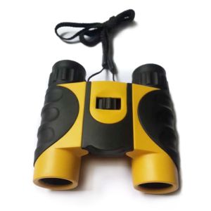 Yellow Black 10x26 10x25 BAK4 Roof Prism Folding Kids Binoculars