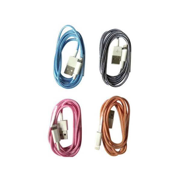 Quality USB2.0 A Male to 8pin Lightning connector Cable for Apple with Braided Nylon Fabric Mesh for sale