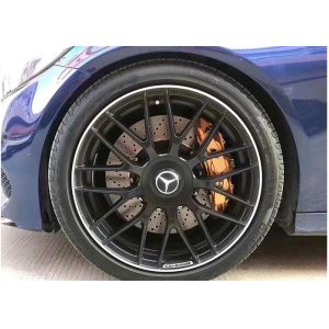 Buy cheap AMG4 Back Dual Rear Caliper 355x28mm Grey Cast Iron Brake Rotor Caliper from wholesalers
