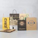Buy cheap Custom Printed Shopping Kraft Paper Bag With Handle Restaurant Fast Food Takeaway Bag from wholesalers