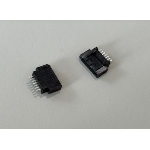 7 Pin 1.27mm PCB Female Socket Connector, Right Angle SMT Board Interface for