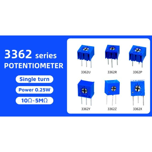 Single Turn Metal Glass Glaze 10k Trimmer Potentiometers 3362p Trimpot