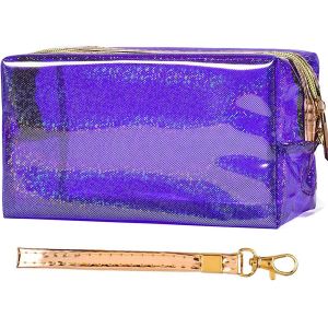 Buy cheap Cosmetic Bags PVC Transparent Zippered Toiletry Bag With Handle Strap from wholesalers