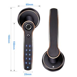 Buy cheap Wireless Smart Handle Door Lock Tuya WIFI Electronic Fingerprint Digital Password from wholesalers