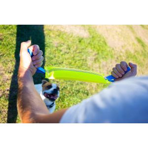 Handmade Dog Bite Tug Toy , Interactive Dog Toys With 2 Strong Handles