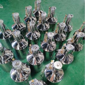 Buy cheap 20L Hander Type Stainless Steel External scale Wide caliber Measuring Can for Gas Station from wholesalers