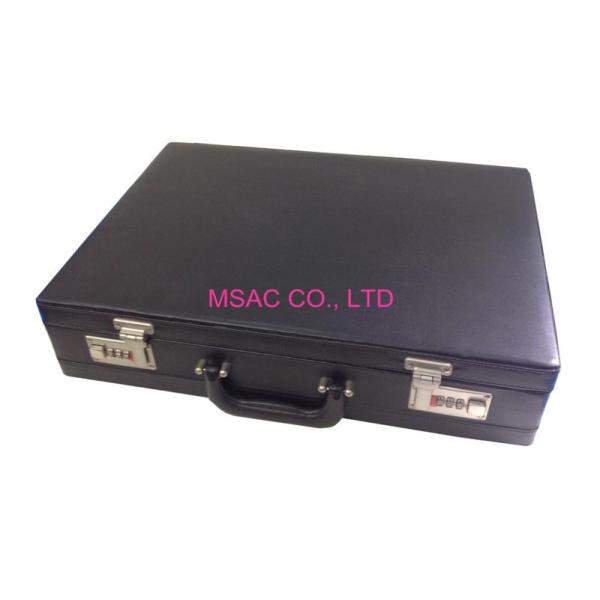 Quality Aluminum Leather Attache Case , Aluminium Laptop Briefcase With Lock for sale