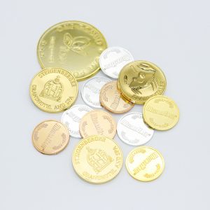 Buy cheap Logo Custom Color Printed Plastic Game Coins Tokens Plastic Trolly Coins from wholesalers