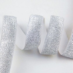 Buy cheap Sequin Striped Jacquard Band for Garment Underwear Waistband Glitter Jacquard Elastic Ribbon Belt from wholesalers