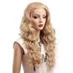 Buy cheap Blonde Deep Wave Synthetic Front Lace Wigs For White Women from wholesalers