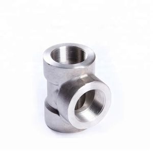 Stainless steel tee forged thread end tee threaded 3000 6000 2000 class pipe