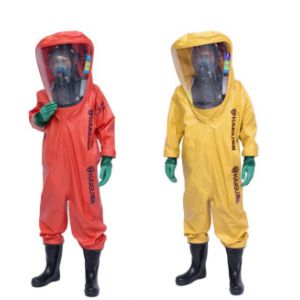 Buy cheap Fully Enclosed Ppe Hazmat Suit Class 3 Heavy Chemical Protection from wholesalers