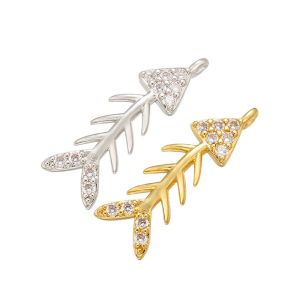 Buy cheap Zircon Fish Bone Charm from wholesalers