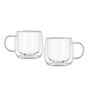 Buy cheap B2B Custom 12oz Unique Glass Coffee Mugs with Handle | Bulk FDA-Certified Heatproof Cups product