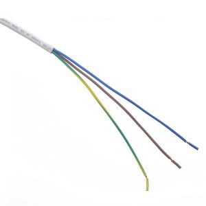 PVC Jacket Material Open Ended Rewireable 3 Prong AC Power Cable for Laptops