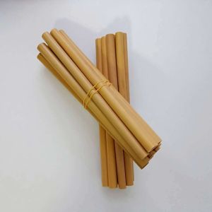 Custom Natural Biodegradable Bamboo Straws 20cm Reusable Straight Straws With