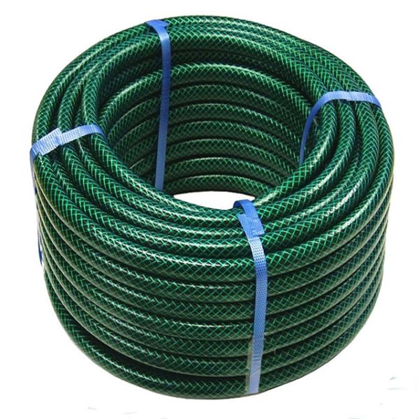 Quality High Strength Flexible Fiber Reinforced Green PVC Garden Hose for sale