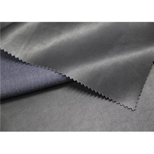 Quality 320 Gsm Polyurethane Leather Fabric , Handfeeling Synthetic Leather Fabric for sale