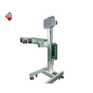 Buy cheap Sandblasting anodized all aluminum structure CO2 flying laser marking machine from wholesalers