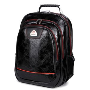 Buy cheap Leisure Fashionable Black Leather Backpack , Excellent Craftsmanship Soft Leather Backpack from wholesalers