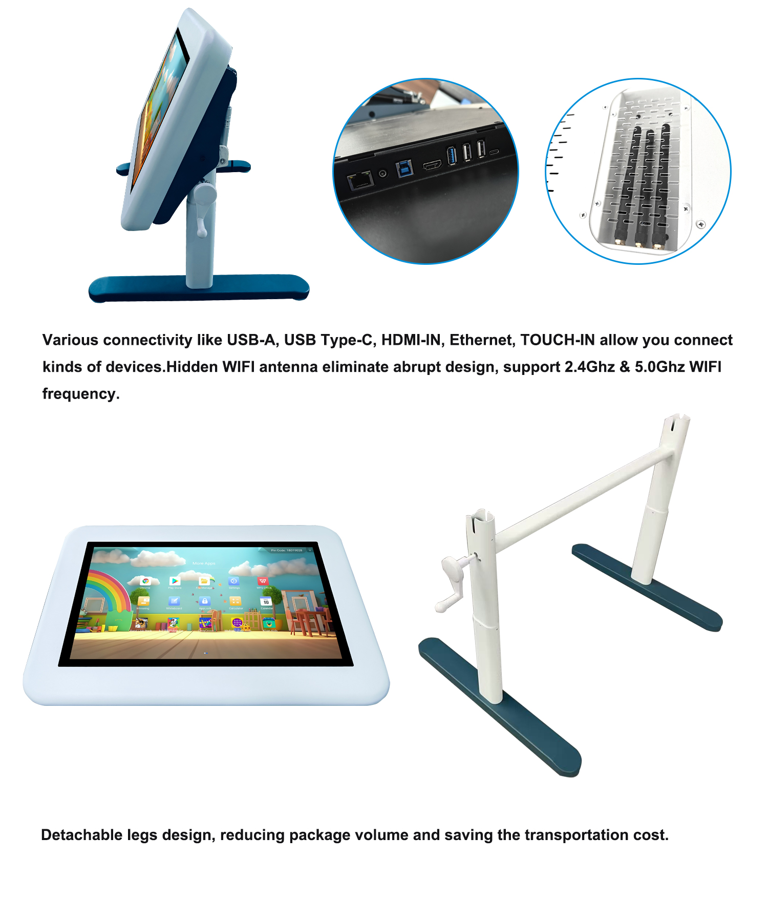 Desktop LCD Touch Table 32" Waterproof for Kindergarten