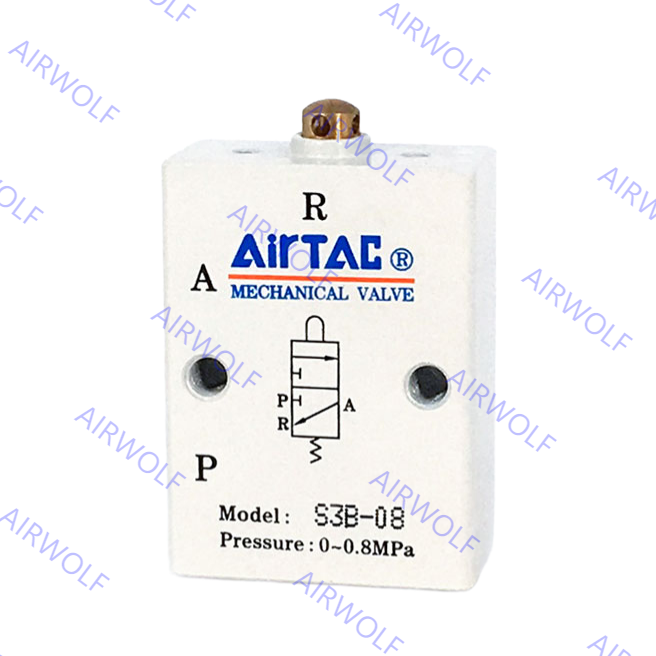 S3B-M5, S3B-06, S3B-08 AIRTAC S3 Series 3/2 way Control Valve M5 1/8" 1/4"