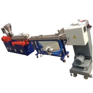 Buy cheap Parallel Twin Screw Plastic Pelletizer Machine Water Cooling Pulls Strip Granulation Line from wholesalers