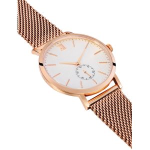 Modern Custom Mens Gold Mesh Strap Watch Hydraulic Pattern Face