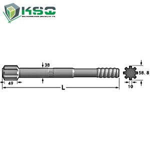 Buy cheap Tungsten Carbide T45 Threaded Drill Shank Adapter  Mining Systems from wholesalers