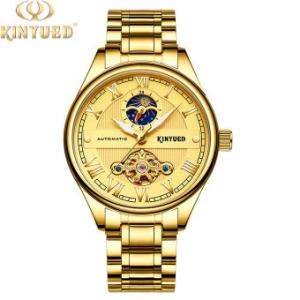 Buy cheap Hollow Back Automatic Mechanical Watch Gold Tourbillon Skeleton Watch product