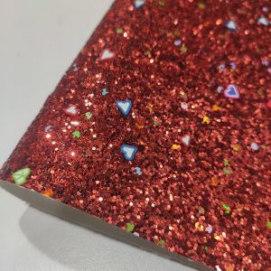 Buy cheap Synthetic Shoes 3D Chunky 50m/Roll Glitter Leather Fabric from wholesalers